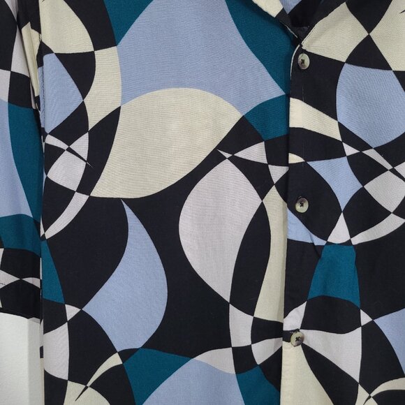ASOS Abstract Pattern Button Down Shirt - Small TALL - Picture 5 of 10